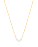 Gargantilha Elos Pingente Gotas Cristal Banhado a Ouro 18K - 40 cm