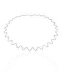 Aro Fio Zig Zag 2 mm Ródio Branco - 35 cm