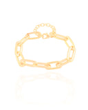 Pulseira Elos Ovais 8 mm Banhado a Ouro 18K