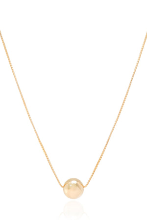 Gargantilha Veneziana Pingente Bola 10mm Banhado a Ouro 18K