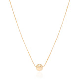 Gargantilha Veneziana Pingente Bola 10mm Banhado a Ouro 18K