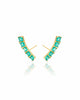 Brinco Ear Cuff Carre Quadrado Turmalina com Tarraxa Virgula