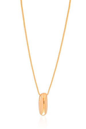 Gargantilha Veneziana Letra I 1.7 cm Bolha Banhado a Ouro 18K - 45 cm