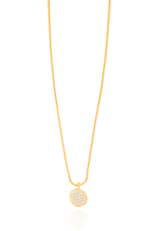 Veneziana Pingente Redondo Cravejado Cristal - 45 cm