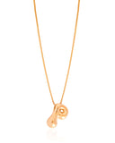 Gargantilha Veneziana Letra P 1.7 cm Bolha Banhado a Ouro 18K - 45 cm