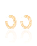 Brinco Argola Tubo Torcida ABS Banhado a Ouro 18K