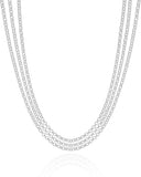 Choker Tripla Elos Portugueses Ródio Branco