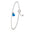 Pulseira Infantil Princesa Vestido Esmaltado Azul
