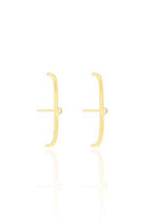Ear Hook Ponto de Luz 2 MM Banhado a Ouro 18K