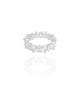 Anel Cravejado Gotas Cristal Tamanho 12 Ródio Branco