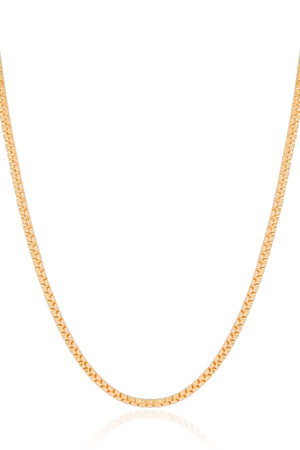 Gargantilha Veneziana 2 mm Banhado a Ouro 18K