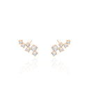 Ear Cuff Pontos de Luz Cristal 2.0 cm Banhado a Ouro 18K