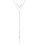 Gargantilha Dois Palitos V Ponto de Luz Ródio Branco - 40 cm
