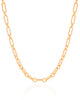 Choker Elos Ovais 4 mm Banhado a Ouro 18K