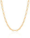 Choker Elos Ovais 4 mm Banhado a Ouro 18K