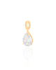 Pingente Gota Cravejada Cristal Banhado a Ouro 18K