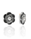 Dupla de Bico de Pato Flor Preta Banho Dourado