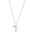 Gargantilha Elos Cereja Cravejado Cristal Ródio Branco - 45 cm