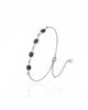 Pulseira Veneziana com Pontos de Luz Pedras Pretas