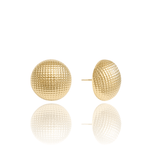 Brinco Meia Bola Pipoca Tamanho M Banhado a Ouro 18K