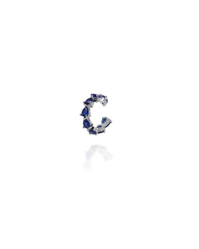 Piercing Fake Gotas Cravejadas Safira Azul