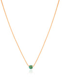 Gargantilha Veneziana Ponto de Luz Turmalina 5 mm Banhado a Ouro 18K - 45 cm