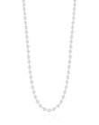 Gargantilha Bolinhas Lisas 3 mm Ródio Branco - 40+5 cm