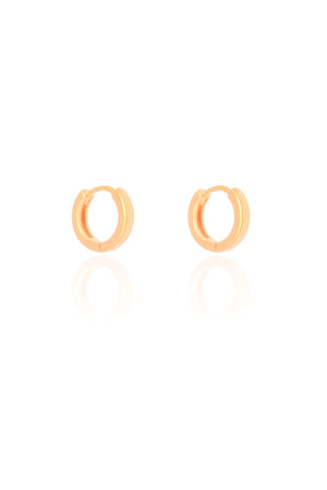 Brinco Argola Click Lisa 1.2 cm Banhado a Ouro 18K