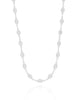 Gargantilha Choker Zircônias Oval Ródio Branco