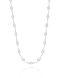 Choker Zircônias Oval Ródio Branco