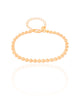 Pulseira Elos Duplos Quadrados 4 mm Banhado a Ouro 18K