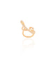 Piercing Filetes Entrelaçados Cravejado Cristal Banhado a Ouro 18K