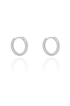 Brinco Argola Click Lisa 1.6 cm Ródio Branco