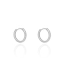 Brinco Argola Click Lisa 1.6 cm Ródio Branco