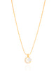 Gargantilha Redondo Ponto de Luz Cravejado Cristal Banhado a Ouro 18K - 45 cm