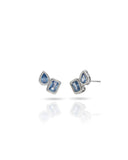 Brinco Ponto de Luz Duplo Ice Blue