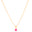 Colar Infantil Trevo Rosa Banhado a Ouro 18K - 35 cm