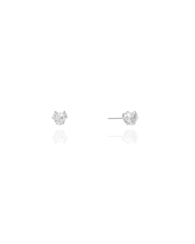 Brinco Ponto de Luz Coração Cristal 5 mm