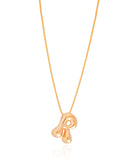 Gargantilha Veneziana Letra R 1.7 cm Bolha Banhado a Ouro 18K - 45 cm