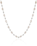 Choker Pérolas e Bolinhas Ródio Branco