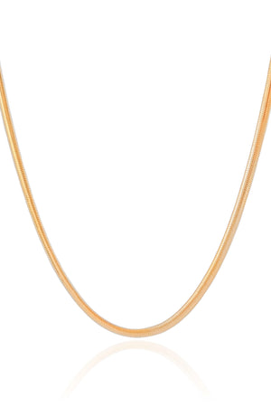 Gargantilha Snake 3 mm Banhado a Ouro 18K