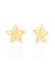 Brinco Flor Lisa 2.9 cm Banhado a Ouro 18K