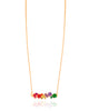 Gargantilha Veneziana Cristal Colorido Banhado a Ouro 18K