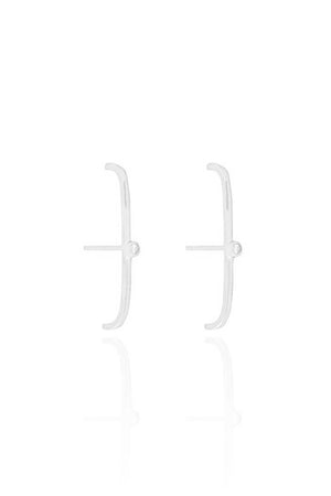 Ear Hook Ponto de Luz 2 MM Ródio Branco