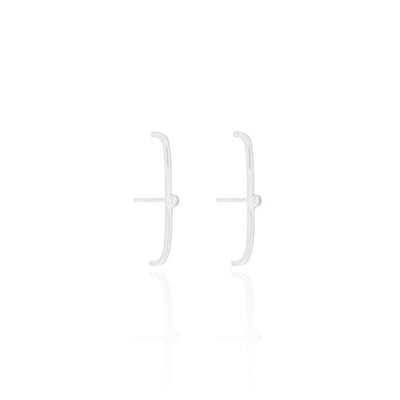 Ear Hook Ponto de Luz 2 mm Ródio Branco