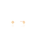 Brinco Flor Ponto de Luz Cristal 5 mm Banhado a Ouro 18K