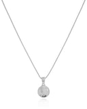 Gargantilha Veneziana Coração Liso Ródio Branco - 45 cm