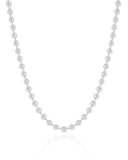 Choker Bolas Lisas 4 mm Ródio Branco