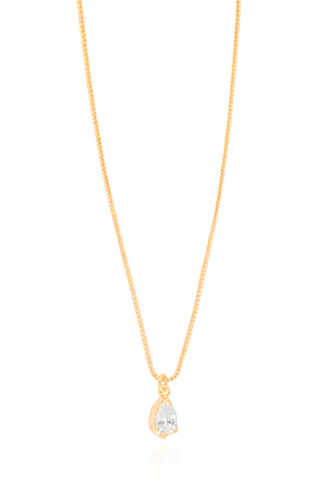 Gargantilha Veneziana Gota Orgânica Cristal Banhado a Ouro 18K - 40 cm