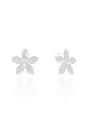 Brinco Flor 2.0 cm Ródio Branco
